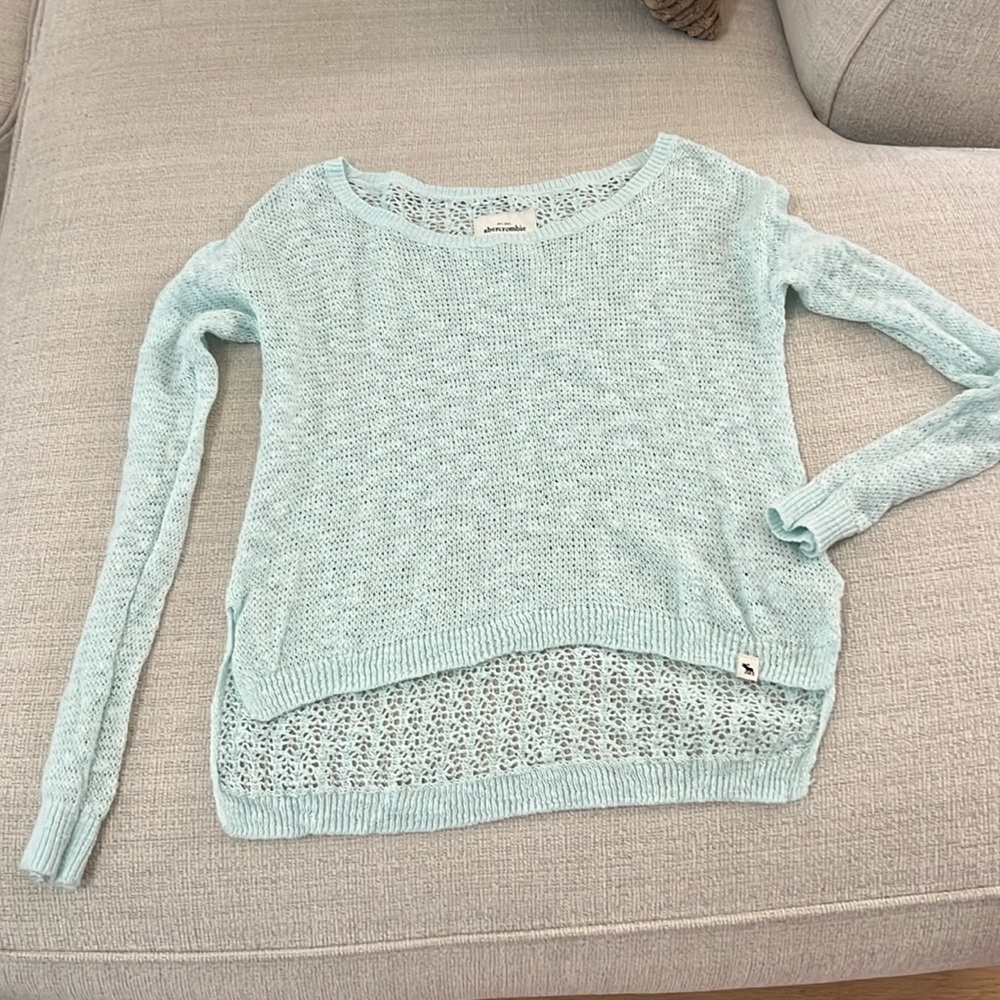 2/$15 Mint colored Abercrombie Kids Sweater in Size L. - Picture 1 of 5